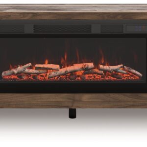 Zadilyn - Brown - 72" TV Stand With Electric Fireplace