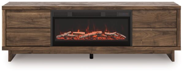 Zadilyn - Brown - 72" TV Stand With Electric Fireplace