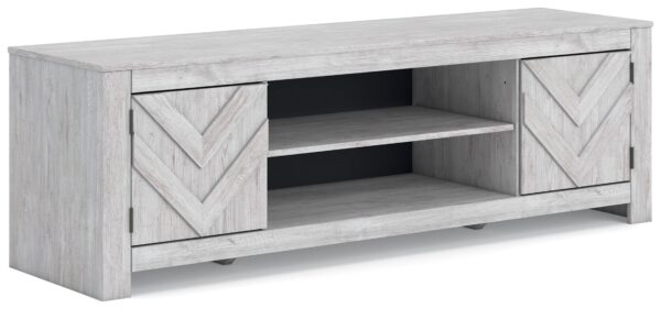 Cayboni - Whitewash - LG TV Stand With Fireplace Option