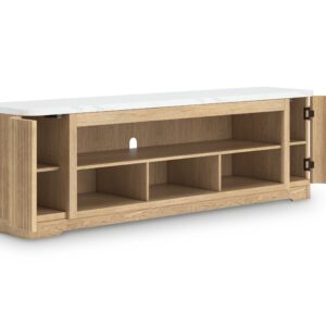Camdill - Light Brown - XL TV Stand With Fireplace Option