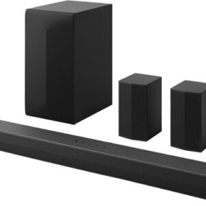 LG - 5.1-Channel S60TR Home Theater Soundbar with Wireless Subwoofer and Rear Speakers, Dolby Audio - Black
